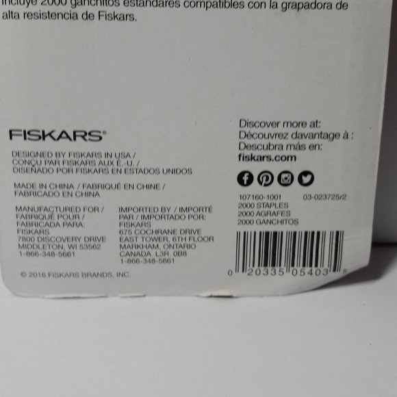 2 Fiskars Heavy Duty Craft Staples Refill Pack 2000 - Picture 6 of 7